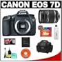 Canon EOS 7D Digital SLR Camera Body + Canon 18-200mm IS Zoom Lens + 16GB Card + Canon 2400 DSLR Gadget Bag Case + Accessory Kit