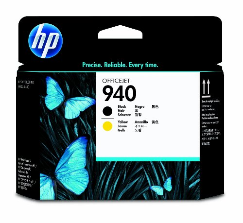 HP OEM 940 (C4900A) Black and Yellow Printhead in Foil Packaging