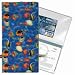 Lenticular Check Book Cover, TROPICAL FISH , BLUE, YELLOW R-DXX3-CBC