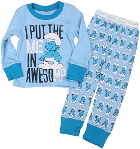 [Baby Tree]Unisex-baby Long-sleeved T-shirts, pajamas Set .The Smurfs