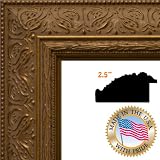 51GG9cVRZ9L. SL160  24x36 / 24 x 36 Gold Scroll / Black Antique Custom Picture Frame   Brand NEW .. 2.5 wide