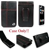 Apple iPod Touch 8gb 16gb Premium Leather Carrying Case with Rotating Belt Clip and LCD Screen Shield Protector