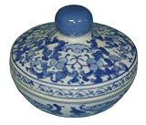 Blue and white chinese porcelain box with lid - 5