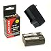 Opteka BP-511 2000mAh Ultra High Capacity Li-ion Battery Pack with AC/DC Rapid Battery Charger for Canon EOS 5D, 10D, 20D, 30D, 40D, & 50D Digital SLR Camera