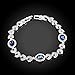 iCAREu Platinum Plated Diamonds and Blue Zircons Bracelet for Women, Girls,8
