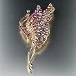 Golden Butterfly October Birthstone Swarovski Crystal Brooches & Pins