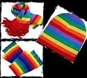 Winter Schal Set - Rainbow