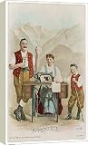 Box Canvas Print of SEWING IN SWITZERLAND from Mary Evans