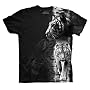 White Tiger Stripe T-Shirt by The Mountain Evolution Line of 100% Cotton Short Sleeve Shirts fits Teens & Adults