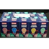 Coloured Light Bulbs ES 25w Pack of 10