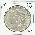 1921 Morgan Silver Dollar in 2x2 Coin Holder