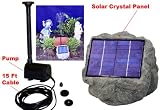 Garden Water Features & Outdoor Fountains item: Solar Panel Rock w/ 1.2W Submersible Waterfall Pump