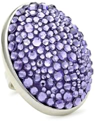 Tarina Tarantino "Iconic" Large Oval Mod Style Pavé In Lilac Crush Ring