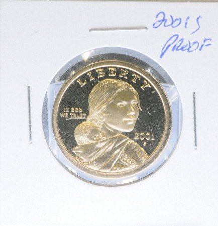 2001 S Proof US Mint Sacagawea $1 One Dollar Coin