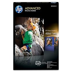 HP Advanced Photo Paper, Glossy (100 Sheets, 4 x 6 Inches, borderless)