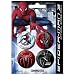 Marvel Spider-Man Ansteck Buttons Spiderman Groesse: 3,8 cm Durchmesser Lieferumfang: 4er Set