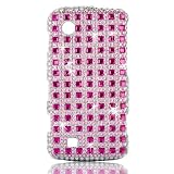 Talon Full Diamond Bling Phone Shell for LG VX8575 Chocolate Touch (Pink Studs)