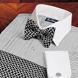 100s Two-Ply Tuxedo Shirt - White Windsor Spread Collar White French Cuff