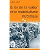 La Loi de la valeur et le mat�rialisme historique