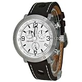 Image of Nautec No Limit Shamal - Reloj cronógrafo de caballero de cuarzo con correa de piel marrón (cronómetro) - sumergible a 100 metros