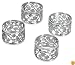 Ginkgo Grape Leaf Pewter Napkin Rings, Set of 4