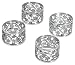 Ginkgo Grape Leaf Pewter Napkin Rings, Set of 4