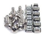 StarTech.com M6 Mounting Screws and Cage Nuts for Server Rack Cabinet -  100 Package (CABSCREWM62)