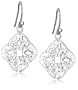 Sterling Silver Filigree Celtic Open Drop Earrings