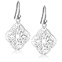Sterling Silver Filigree Celtic Open Drop Earrings