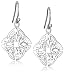 Sterling Silver Filigree Celtic Open Drop Earrings