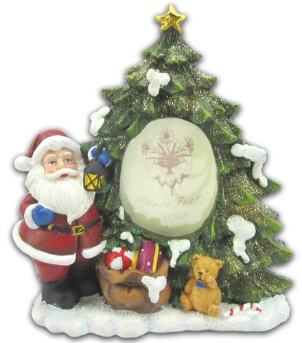 Bollo Regalo Christmas Tree & Santa Photo Frame 2.5x3.5" C124-09020