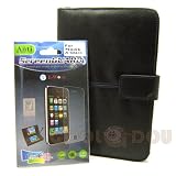 Barnes & Noble Nook Leather Case Cover (Black/Blue) +Screen Protector