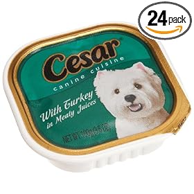 Cesar Canine Cuisine with Turkey in Meaty Juices for Small Dogs, 3.5-Ounce Trays (Pack of 24)