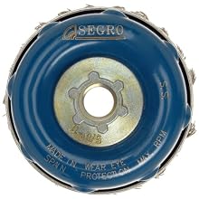 Norton Wire Cup Brush, Threaded Hole, Stainless Steel, Partial Twist Knotted