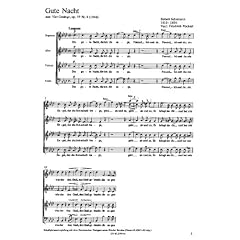 Schumann: Sommerlied; Gute Nacht. Partitur (20 St.)