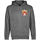 NCAA Virginia Military Institute Keydets Gunmetal Logo Applique Midweight Full Zip Hoody