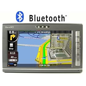 Navsgo GO760 7inch on dash car GPS 3D building USA/Canada maps Text-to-speech voice guide Bluetooth FM transmitting MP3 MP4