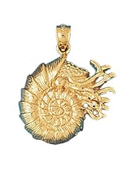 CleverEves 14K Gold Pendant Nautilis Shell 5.2 - Gram(s)