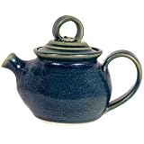 Handcrafted Feathered Blue Teapot