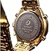 QUAMER 165 Quartz Sport Muti-Functional Wrist Watch with Analog&Digital Time Display (Gold+Black)
