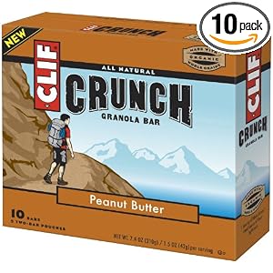 Clif Bar Crunch Bar, Peanut Butter, 10 Count