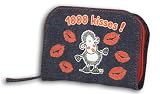 Produkt-Bild: Sheepworld 40621 Jeans-Schl&uuml;sselm&auml;ppchen mit Geldb&ouml;rse 1000 kisses