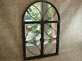 Shabby Cottage Chic Metal Mirror with Opening Doors