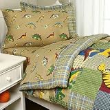 Lost World Dinosaurs Twin Comforter Set (6 Piece Bed In A Bag)