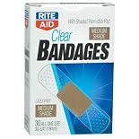 Rite Aid Bandages, Latex Free, Clear, Medium Shade, All One Size, 30 ea