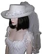 Blusher Bridal Hat in Felt, Ivory