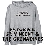 Sweatshirt Heather Gray  I Am Famous In St. Vincent & The Grenadines  Country