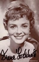 June Lockhart autographed 3 1/2 x 5 black & white card