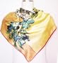 Satin Oilpainted Boutique on Gold - Silk Square Scarf 35"x35"