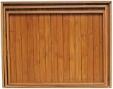 Bamboo Serving Trays Set / 3 Lg=19"L x 15 1/4"W x 1 3/4"H